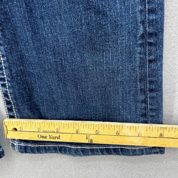 Miss Me Jeans Women's 27 (4) Blue Signature Boot Flower Sequin Pockets Blingy - Picture 14 of 15